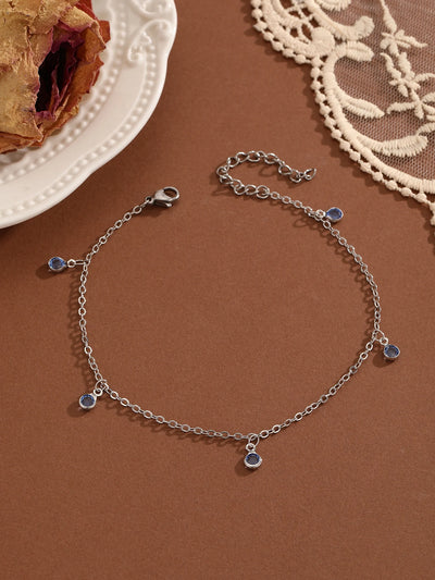 Crystal Cubic Zirconia Anklet For Women Girls Ankle Bracelet Leg Chain