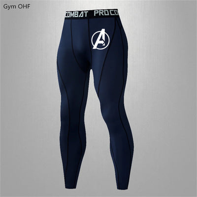 Men Compression Tights Men run Quick Dry Gym Leggings Basketball Pants Base Layer Jogging Pants Elastic Skinny Sports Trousers