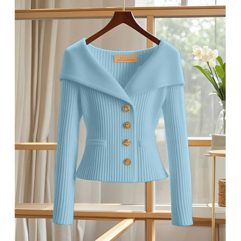 2025 New Women Cardigan Sweater High Quality High-end chic Long Sleeve Knitwear Autumn Winter Female Clothes Sweater Jacket