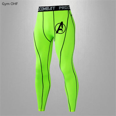 Men Compression Tights Men run Quick Dry Gym Leggings Basketball Pants Base Layer Jogging Pants Elastic Skinny Sports Trousers