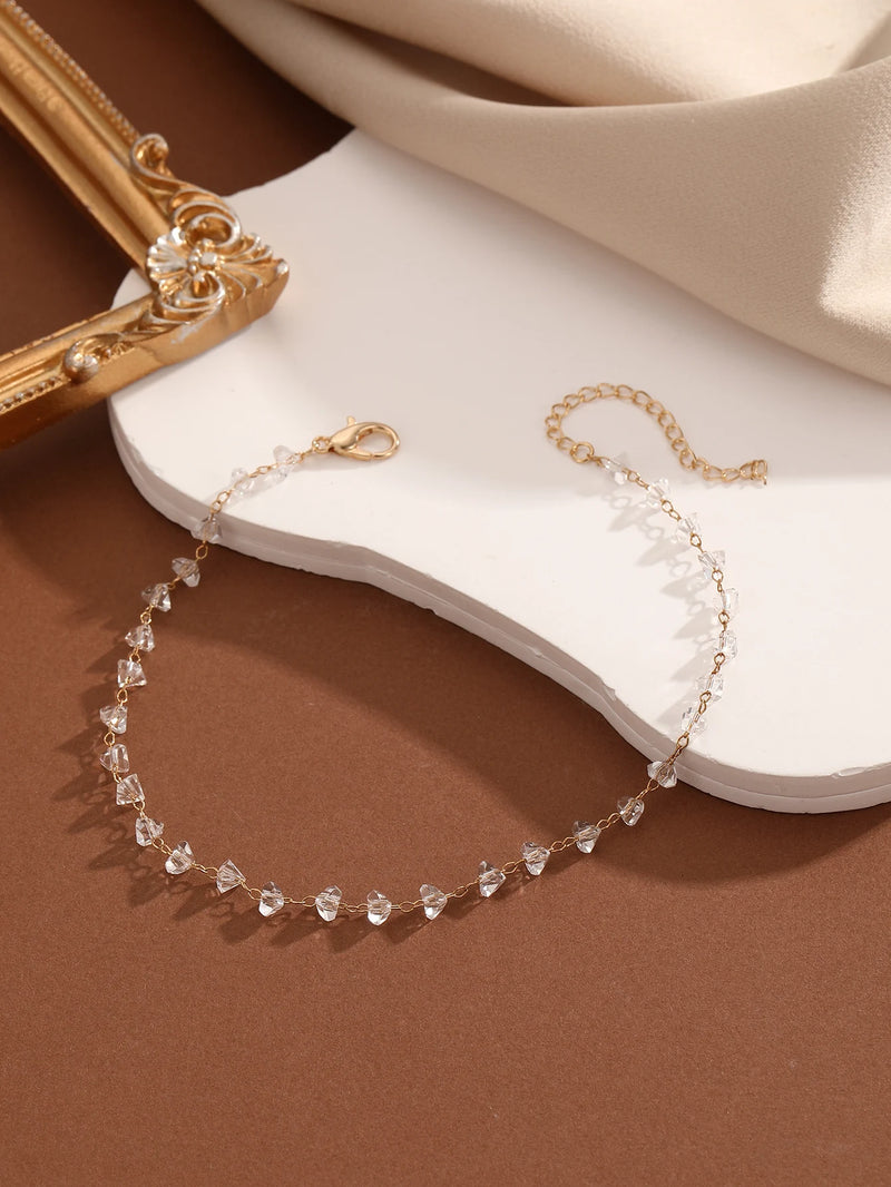 Crystal Cubic Zirconia Anklet For Women Girls Ankle Bracelet Leg Chain