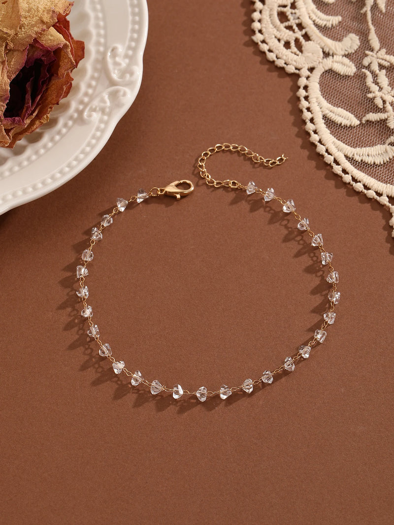 Crystal Cubic Zirconia Anklet For Women Girls Ankle Bracelet Leg Chain