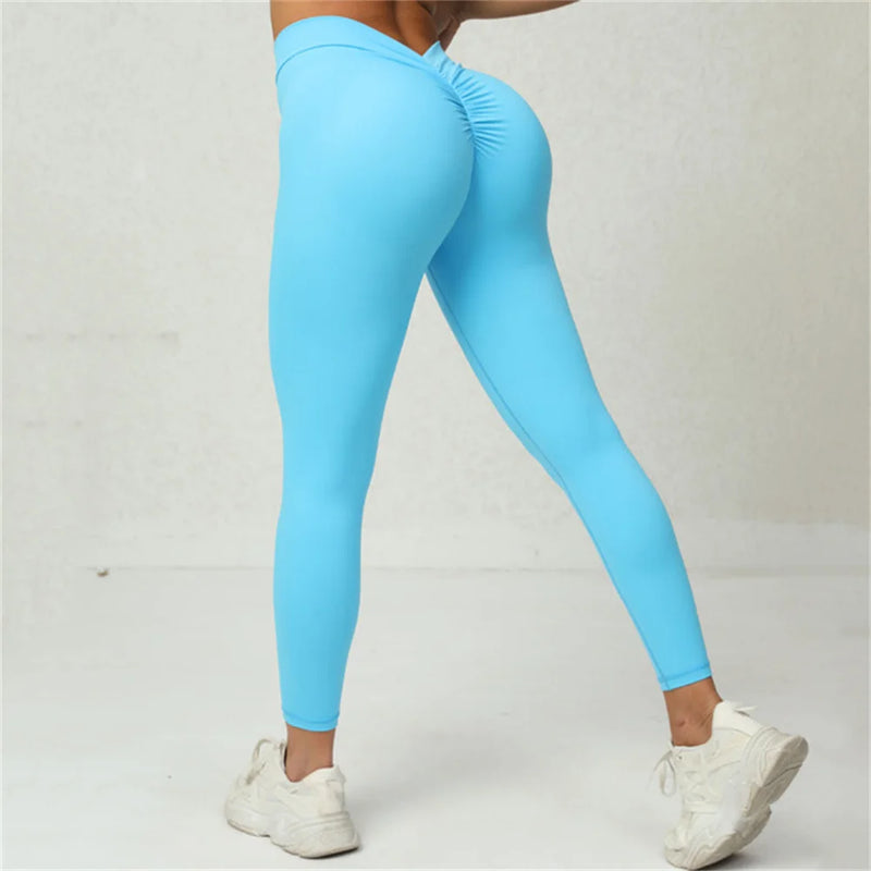 Back V Energy Leggings Push Up Sports Women&