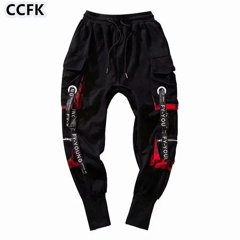 Emo Cargo Pants Women Aesthetic Harem Pants Punk Pockets Joggers Harajuku Femme Hiphop Trousers Techwear Y2k Egirl Clothes 2023