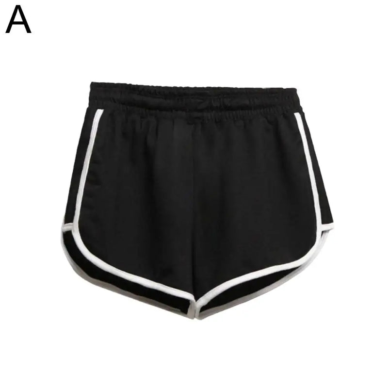 Striped Sports Shorts For Women Home Beach Pants Casual Slimming Simple Loose Short For Ladies High Waisted Monochrome