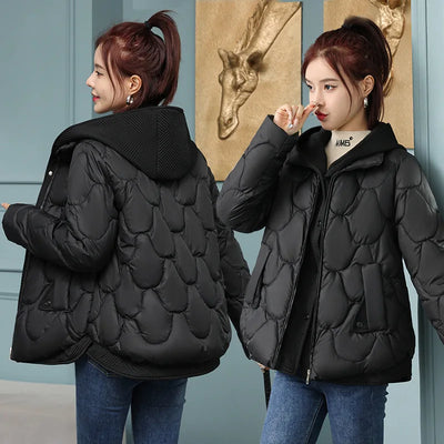 2024 Fashion Coats Korean Style Loose Comfort Quilted Coat Women Jacket Women Parkas Warm Jackets Casual Coat New Winter Clothes