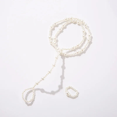 Hot Multi-layer Bracelet Long Pearl Chain Pendant Anklet Sandals Barefoot Beach Foot Bridal Jewelry Wholesale J19
