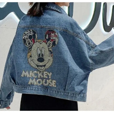 chaquetas para mujeres Cartoon Fashion Denim Coat Streetwear Trendy Mens Women Jackets New Korean Loose Harajuku Couples Tops