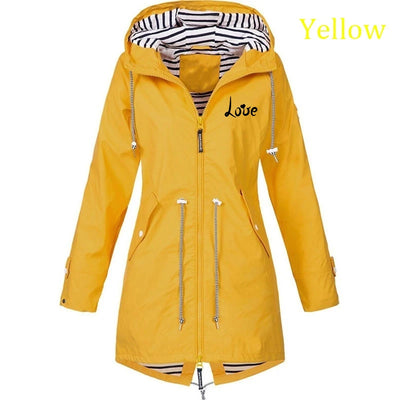 2023 New Women's Windproof Waterproof Jacket Outdoor Climbing Long Sleeve Hooded Coat Fashion Windbreaker Raincoat (S-5XL)