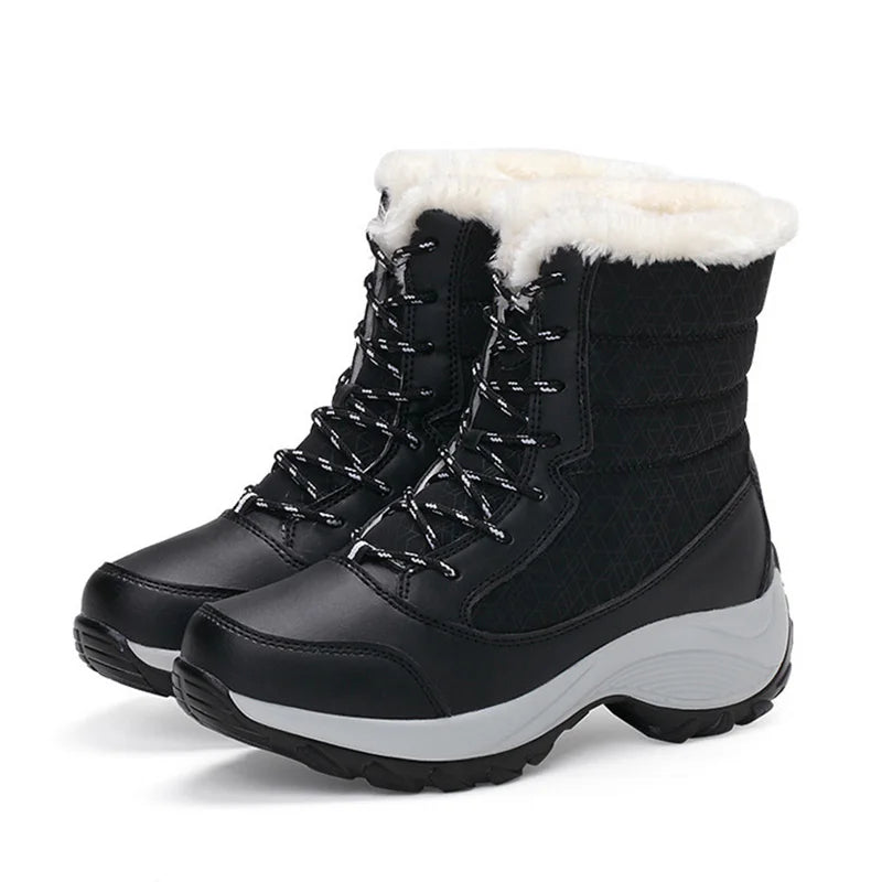 Snow Boots Women New Ladies Shoes Platform Shoes Woman Flat Keep Warm Boots Ladies Casual Plush Botas Mujer Winter Shoes Women