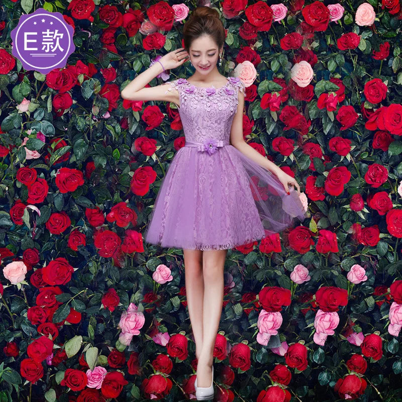 Reject Return M78 Purple Lilac Prom Dresses Graduation Robe Princess Girls Net Mesh Tulle Wedding Party Dress