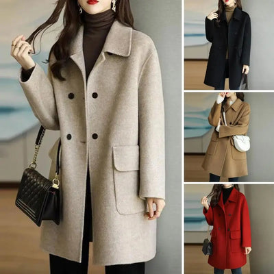 Autumn Winter Woolen Coat For Women Thickening Korean Fashion Warm Blazers Jackets Coats Women Clothing