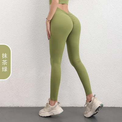 Back V Energy Leggings Push Up Sports Women's Fitness Running tTraining Yoga Pants Energy Leggings Gym Girls Leggings