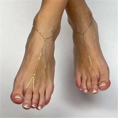 Hot Multi-layer Bracelet Long Pearl Chain Pendant Anklet Sandals Barefoot Beach Foot Bridal Jewelry Wholesale J19