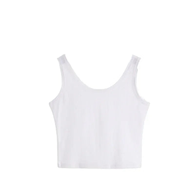 Fashion Sexy Women Candy Colour Tanks Tops Short Cotton Casual Camisole Tube Top Female Sleeveless Cropped Vest XL