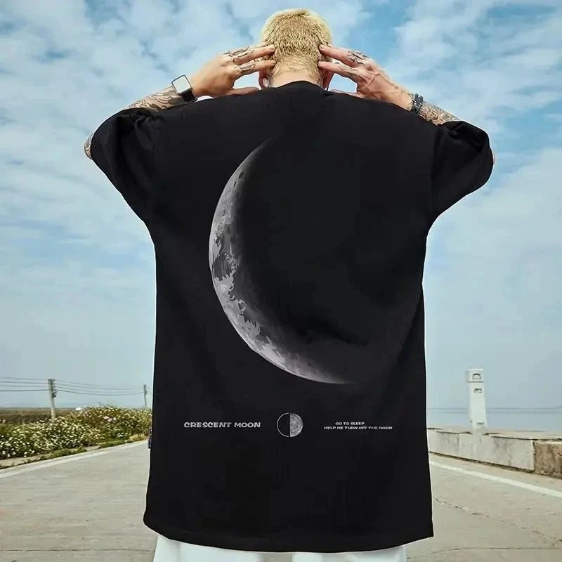 New Moon Print Fashion Men&