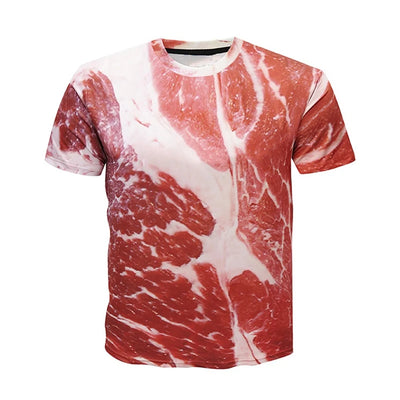 Men's 3D T-shirt Funny Print Chest Muscle Hair Fashion Short Sleeve Summer Funny Funny T-shirt 2023 New