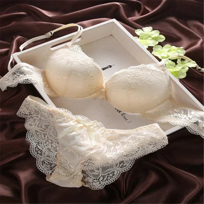 Newest Women's Push Up Embroidery Sexy Lace Floral Bra Sets Panties Underwear 5 Colors