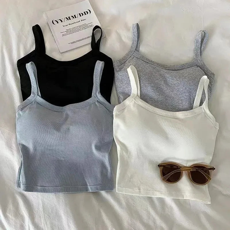 Crop Top Women Sexy Sleeveless Tops Fashion Female Underwear Lady&