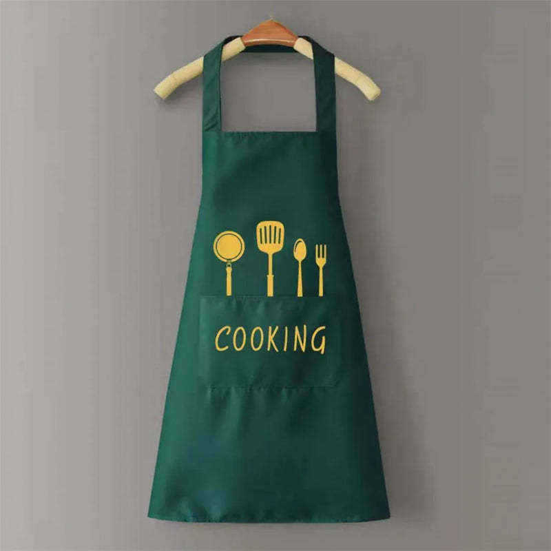 Cute Japanese Floral Canvas Apron Fashion Breathable Maid Dress with Waistband Home Kitchen Cooking Restaurant Women Workwear