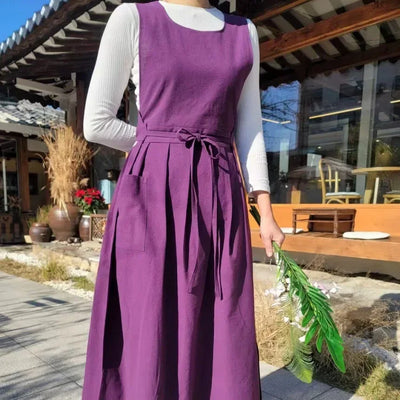 Women Strap Apron with Pocket Gown Hairdresser Restaurant Hero Chef Apron Florist Overalls Dress Cook Pinafore Kitchen Accessory