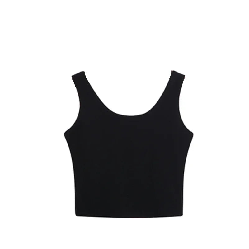 Fashion Sexy Women Candy Colour Tanks Tops Short Cotton Casual Camisole Tube Top Female Sleeveless Cropped Vest XL