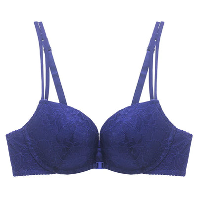 Front Buckle Three-Quarters Cup Bra Without Steel Support Sexy Beauty Back Comfortable Personality Underwear