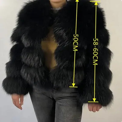 Women's Fashion faux fur coat super hot Autumn Winter women short Faux fox fur fluffy jacket high quality 7xl Ladies furry coats