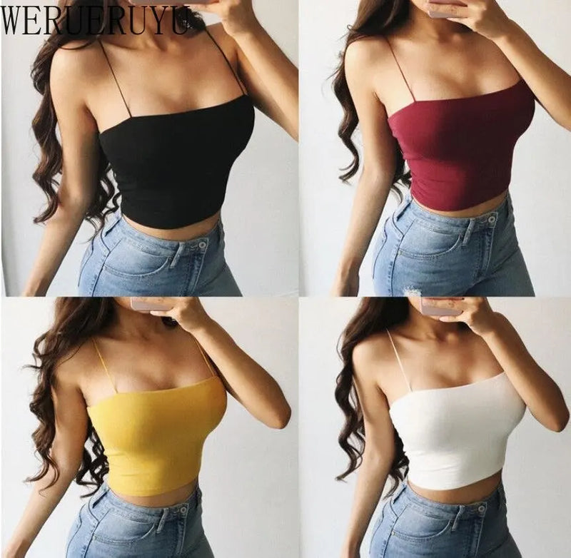 Sexy Sleeveless Vest Corset Crop Top Women Aesthetic Clothing Summer Y2k Streetwear White Black Yellow Red Tank Top for Womens