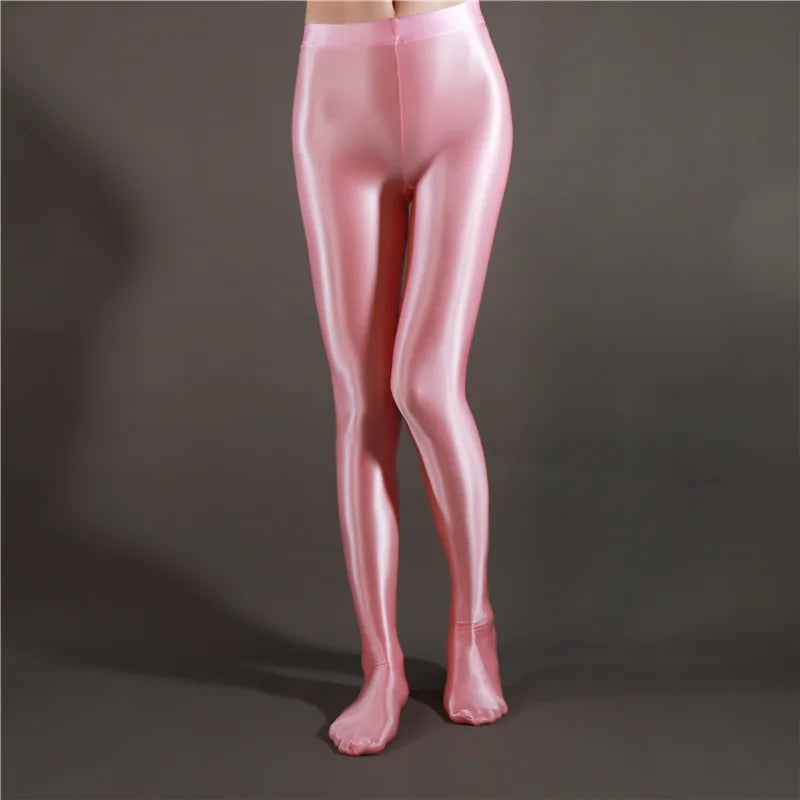 NEW Glossy Opaque Leggings Shiny High Waist Tights Sexy Stockings Yoga Pants Training Women Sports Leggings Fitness