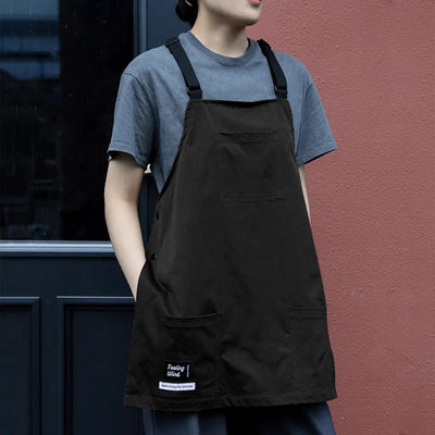 New Detachable Waterproof Waiter Apron for Kitchen Catering Cafe Oilproof Men Women Work Vest Apron Nail Beauty Barista Pinafore