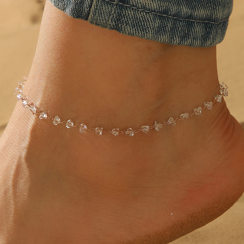 Crystal Cubic Zirconia Anklet For Women Girls Ankle Bracelet Leg Chain
