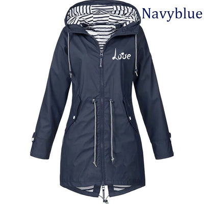 2023 New Women's Windproof Waterproof Jacket Outdoor Climbing Long Sleeve Hooded Coat Fashion Windbreaker Raincoat (S-5XL)