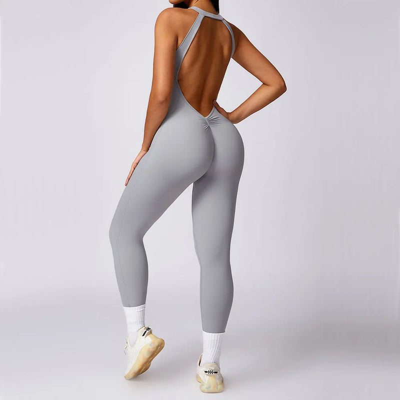 Romper Backless Set Workout Jumpsuit Fitness Bodysuit Siamese Sportswear Women Tracksuit Gym Clothes One-piece Playsuit Yoga Set