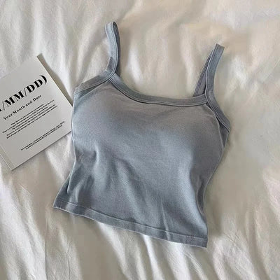 Crop Top Women Sexy Sleeveless Tops Fashion Female Underwear Lady's Camisole Girl Basic T-shirt Vest Lingerie Bras Tube Tops Hot