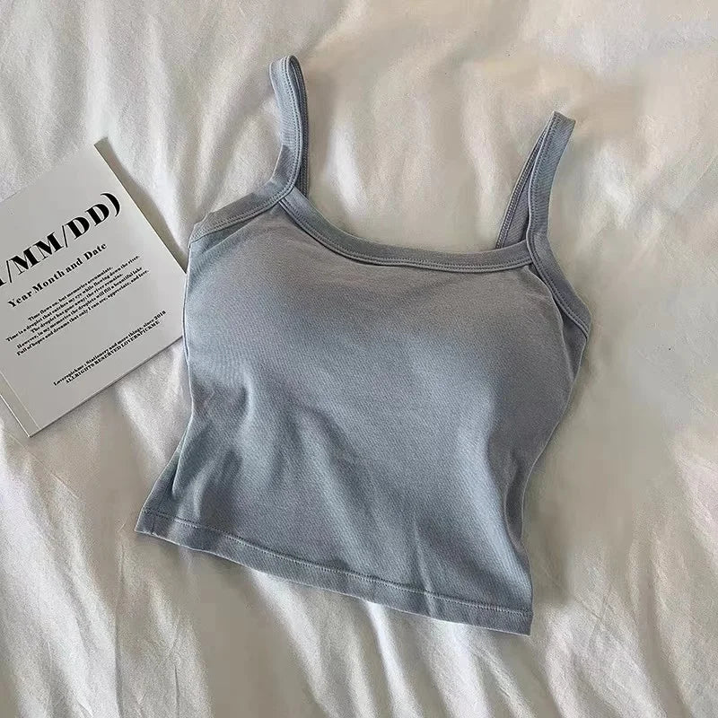 Crop Top Women Sexy Sleeveless Tops Fashion Female Underwear Lady&