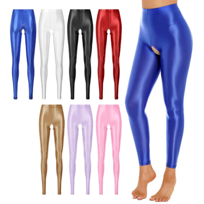 Women's Sexy Pantyhose Hollow Out Leggings Ouvert Pantyhose Stretchy Cut Out Pencil Pants Erotic Nightwear Femme Lingerie