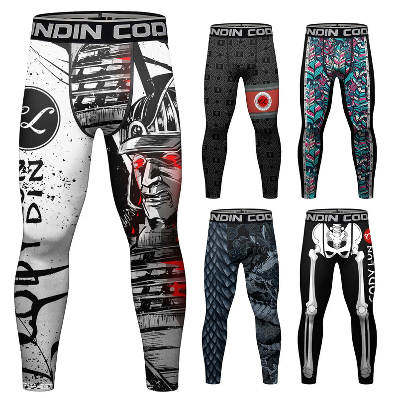 Cody Lundin MMA Clothing Men Full Subliamtion Print Leggings Sport Fitness Bjj Kickboxing wear MMA Compression Pants Tight Spats