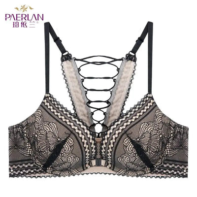 Front Buckle Three-Quarters Cup Bra Without Steel Support Sexy Beauty Back Comfortable Personality Underwear