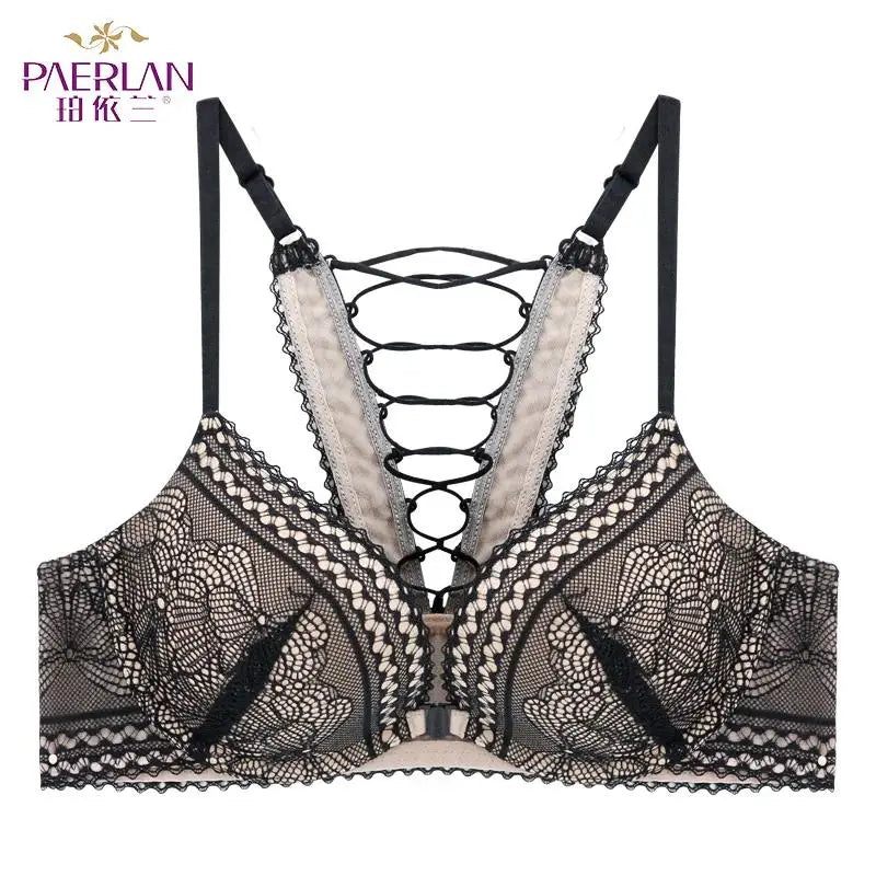 Front Buckle Three-Quarters Cup Bra Without Steel Support Sexy Beauty Back Comfortable Personality Underwear