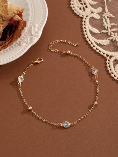 Crystal Cubic Zirconia Anklet For Women Girls Ankle Bracelet Leg Chain