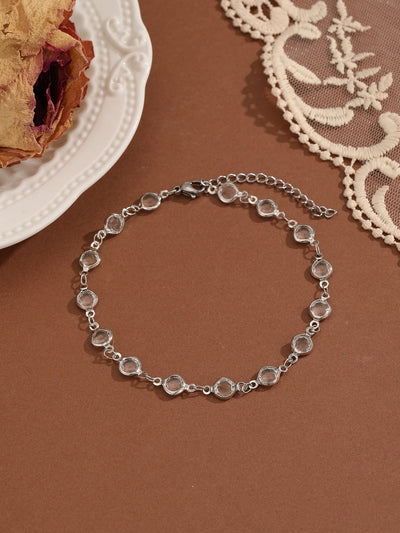 Crystal Cubic Zirconia Anklet For Women Girls Ankle Bracelet Leg Chain