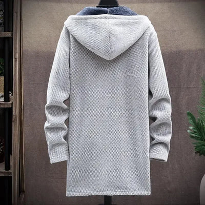 Men Sweaters Coat Autumn Winter New Hot Warm Zipper Medium Long Cardigan Sweaters Man Casual Knitwear Sweatercoat Mens Clothes