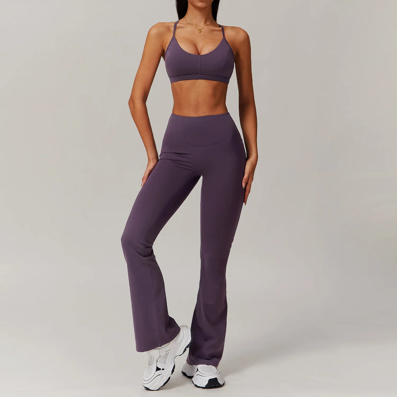 Yoga Set 2PCS Gym Clothes Sportswear Yoga Suit Women Fitness Set Tracksuits Sports Bra Gym Leggings Zipper Jacket Athletic Wear