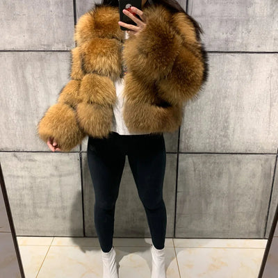 Women's Fashion faux fur coat super hot Autumn Winter women short Faux fox fur fluffy jacket high quality 7xl Ladies furry coats