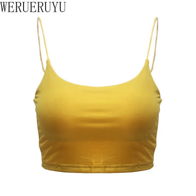 Sexy Sleeveless Vest Corset Crop Top Women Aesthetic Clothing Summer Y2k Streetwear White Black Yellow Red Tank Top for Womens