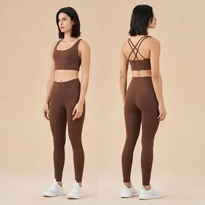 Sportswear Yoga Clothes Set Leggings and Tops Fitness Sports Suits Gym Clothing Bra Pants Sets Running Sport Outfit for Woman