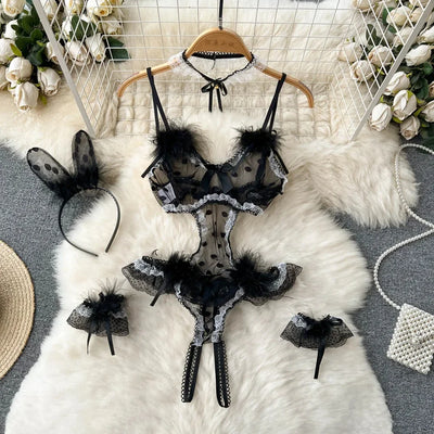 Women's Bras Women's Underwear Sets Sexy Lingerie Outfit Bra and Panty Set Woman Clothes Attractive Chest Suspenders Below Sex