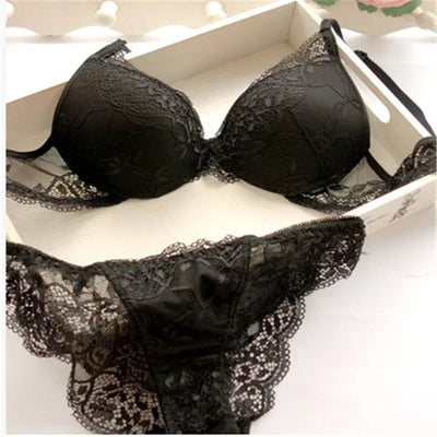 Newest Women's Push Up Embroidery Sexy Lace Floral Bra Sets Panties Underwear 5 Colors