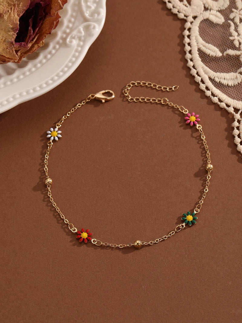 Crystal Cubic Zirconia Anklet For Women Girls Ankle Bracelet Leg Chain